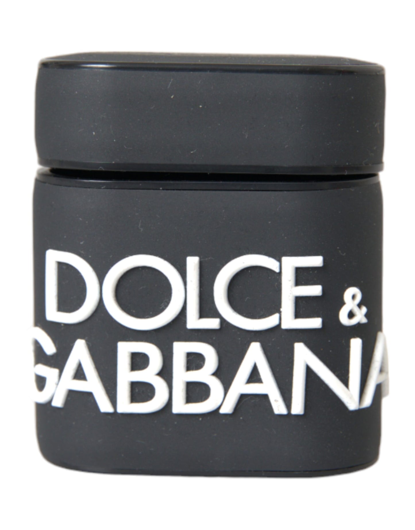 Чорно-білий силіконовий чохол Airpods з тисненим логотипом Dolce &amp; Gabbana