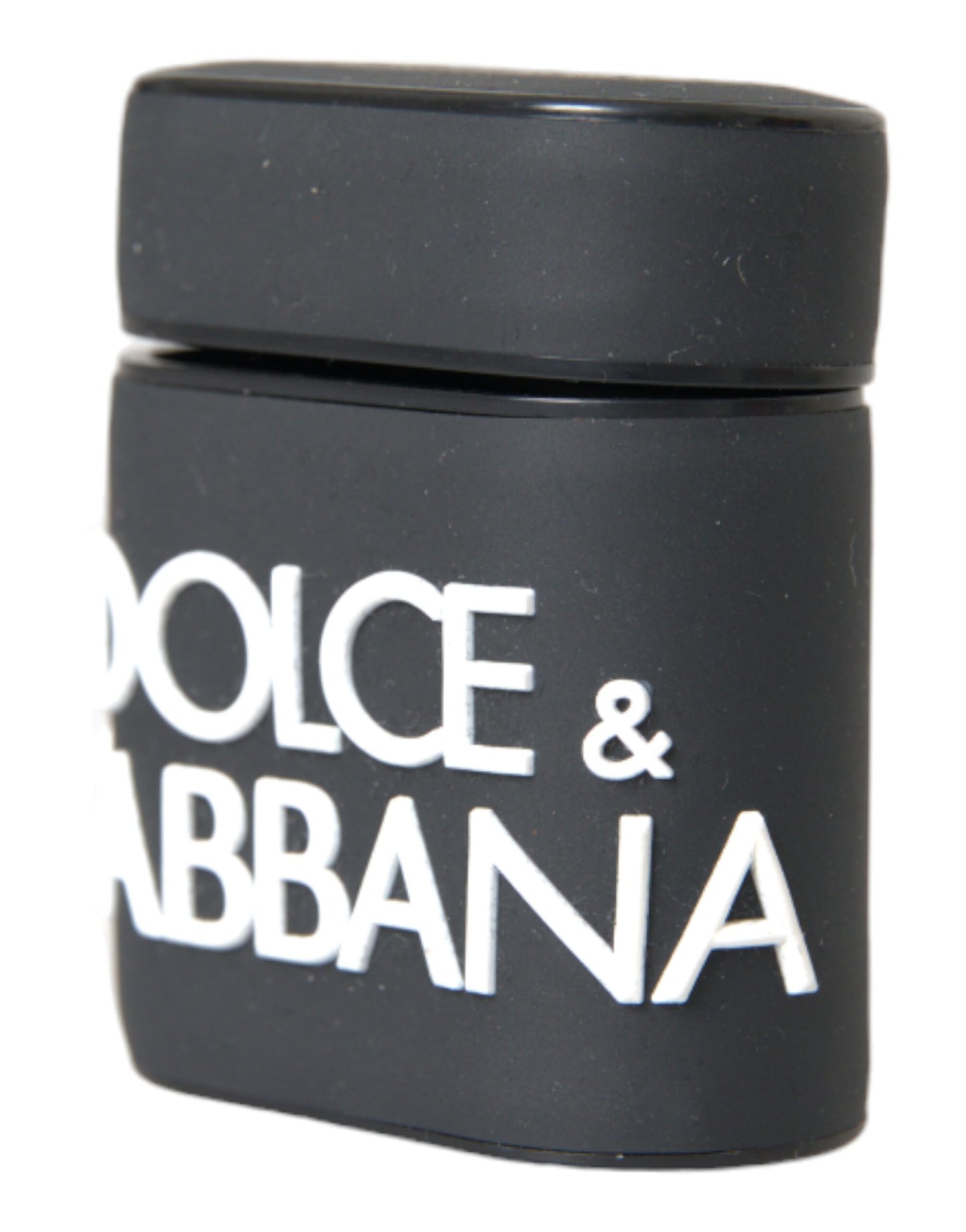 Чорно-білий силіконовий чохол Airpods з тисненим логотипом Dolce &amp; Gabbana