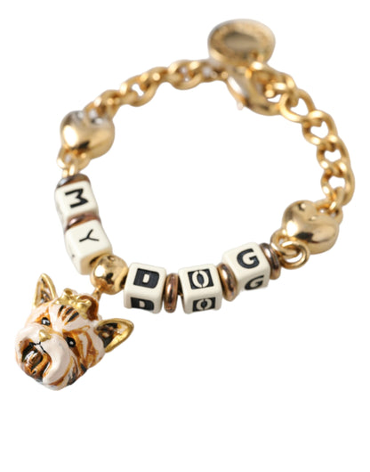 Золотий латунний ланцюжок Dolce &amp; Gabbana MY DOG Браслет-серце