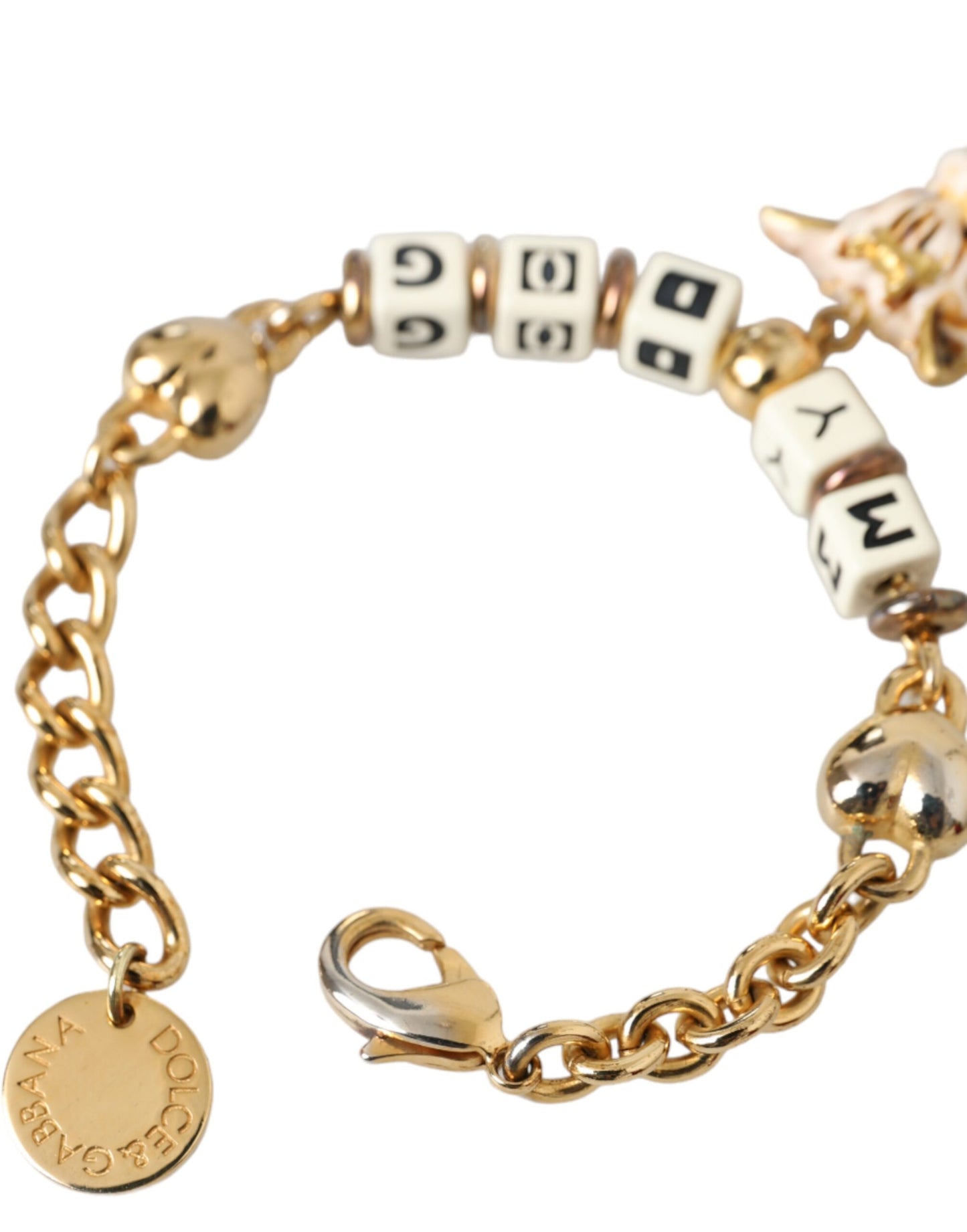 Золотий латунний ланцюжок Dolce &amp; Gabbana MY DOG Браслет-серце