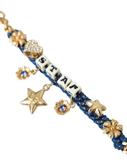 Зірковий модний браслет Dolce &amp; Gabbana із латунним ланцюжком золотого кольору