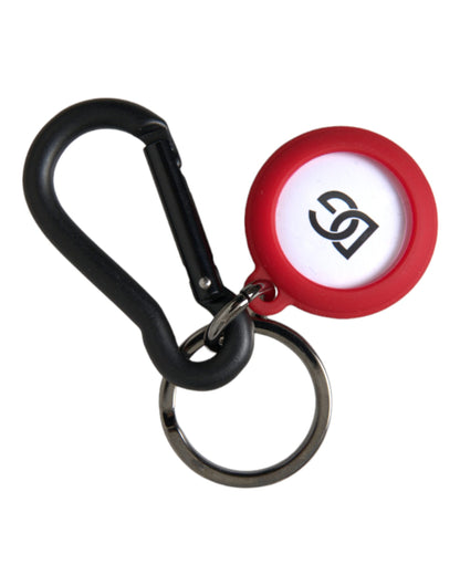 Брелок Dolce &amp; Gabbana Red Rubber DG круглий металевий латунний брелок