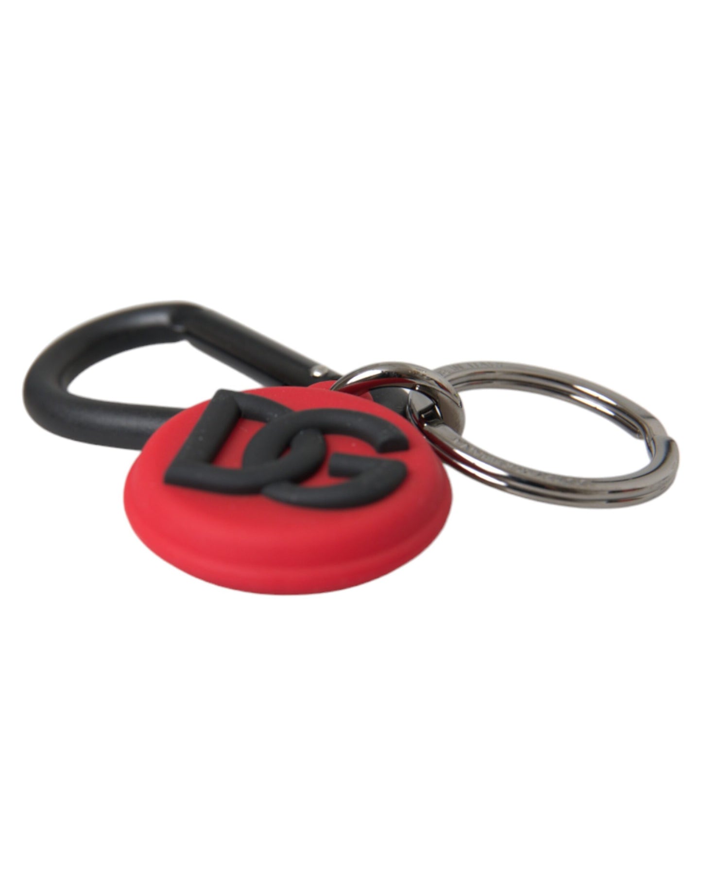 Брелок Dolce &amp; Gabbana Red Rubber DG круглий металевий латунний брелок