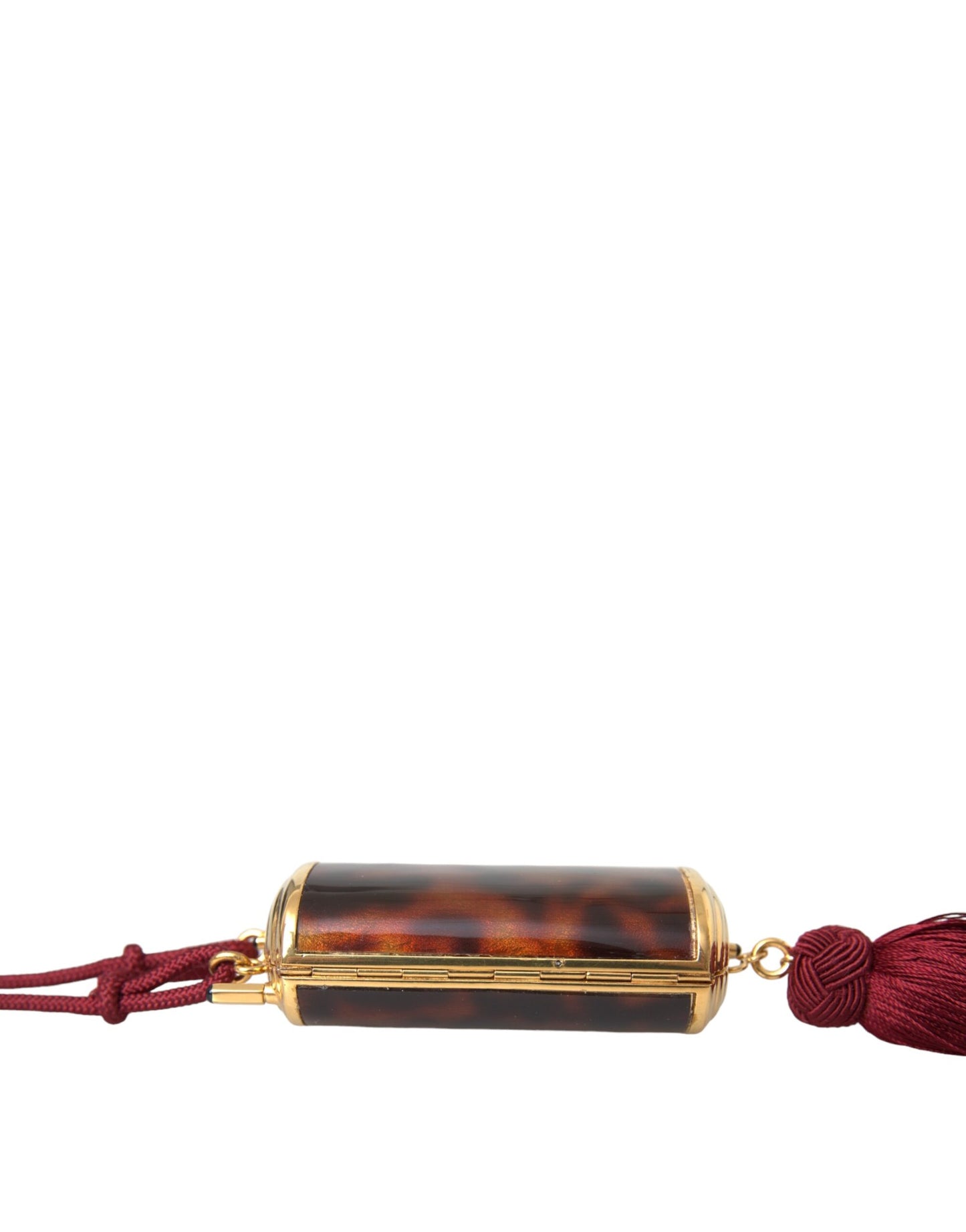 Сумка-тримач для макіяжу Dolce &amp; Gabbana Brown Leopard Mini Mirror Tassel