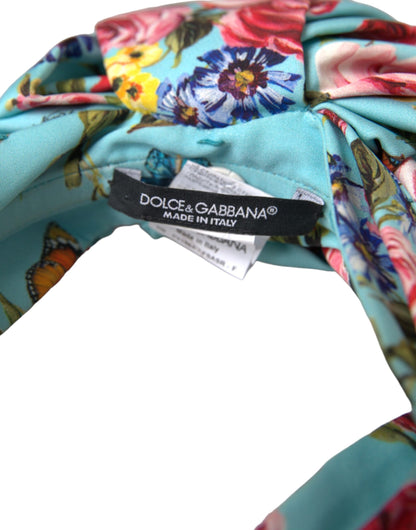 Жіноча діадема з бірюзовою квітковою аплікацією Dolce &amp; Gabbana