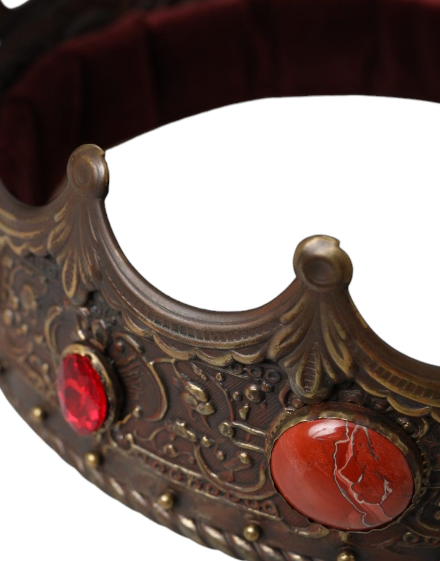 Капелюх із діадемою Dolce &amp; Gabbana Bronze Brass Multicolor Crystal Crown