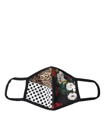 Еластична маска для вух Dolce &amp; Gabbana Multicolor Leopard Floral