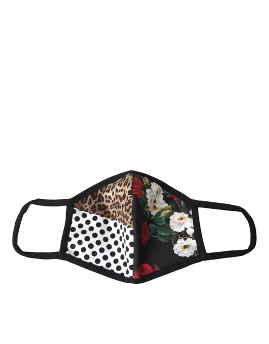 Еластична маска для вух Dolce &amp; Gabbana Multicolor Leopard Floral