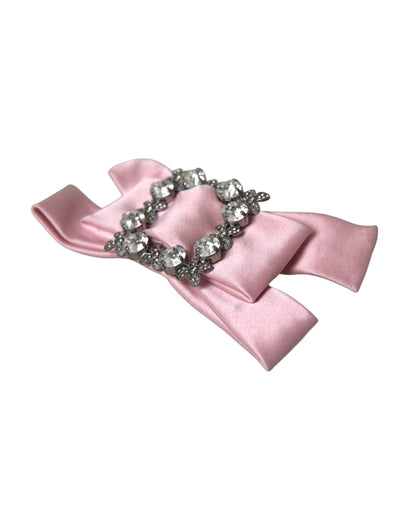 Брошка Dolce &amp; Gabbana Pink Satin Crystal Ювелірна брошка для волосся