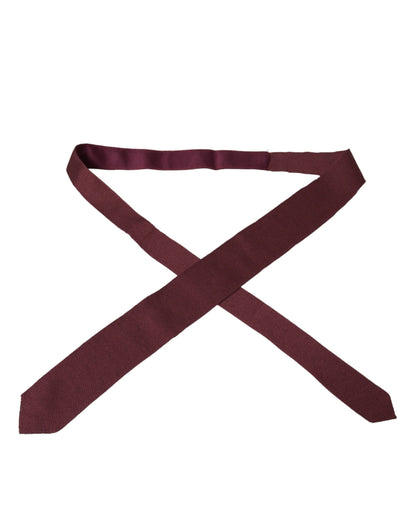 Класична чоловіча краватка Dolce &amp; Gabbana Bordeaux із 100% шовку з візерунком