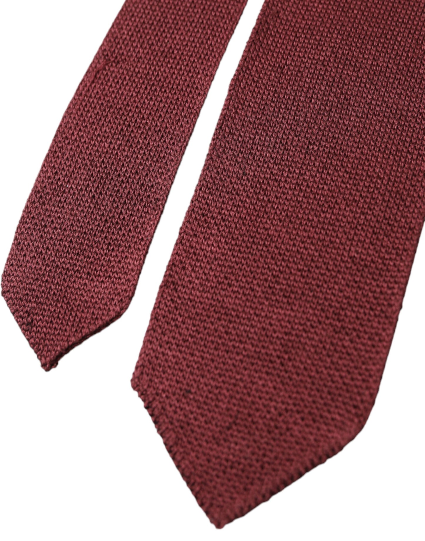 Класична чоловіча краватка Dolce &amp; Gabbana Bordeaux із 100% шовку з візерунком