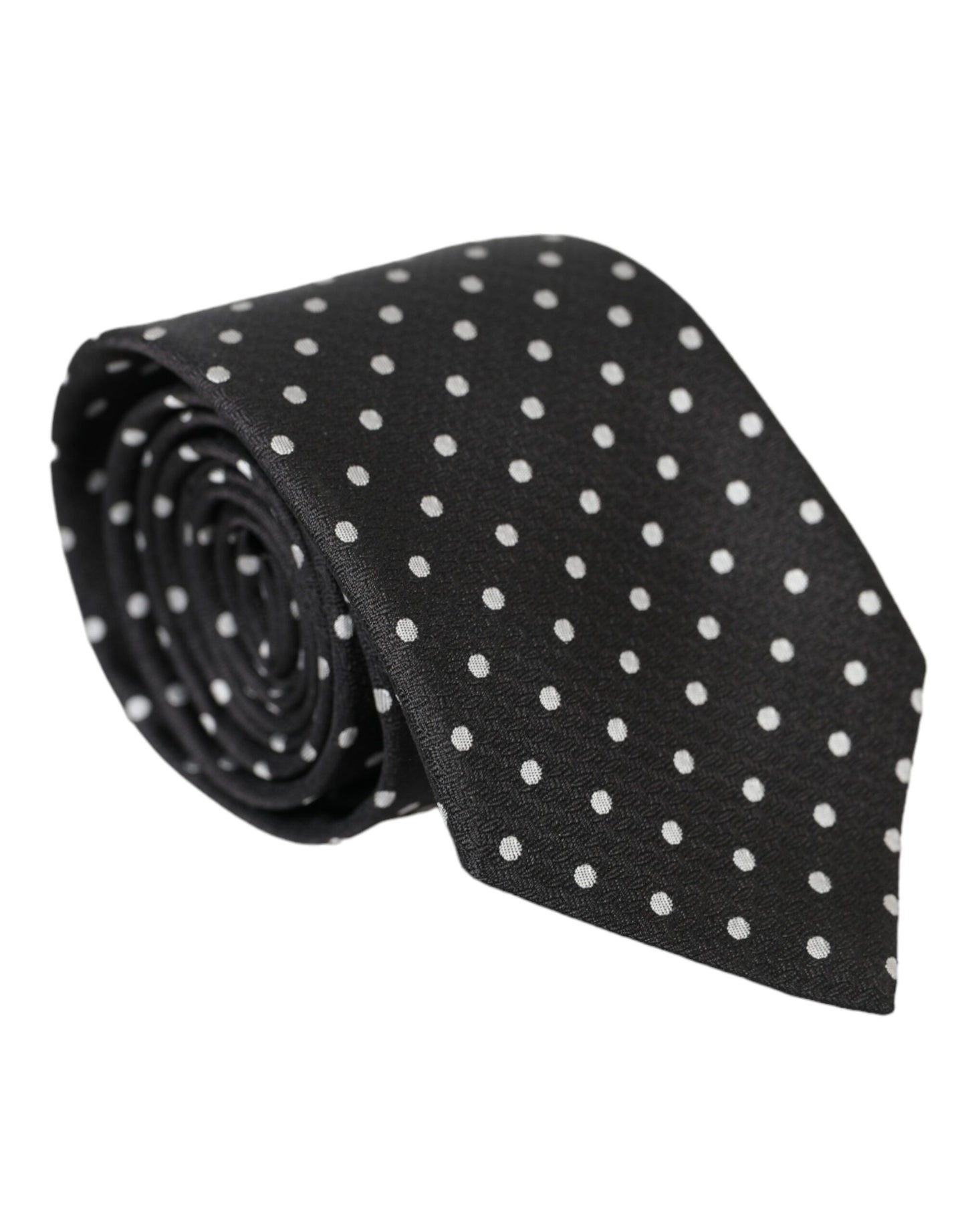 Маска для обличчя Dolce &amp; Gabbana Black White Polka Dots 100% Silk Neckie Face Mask