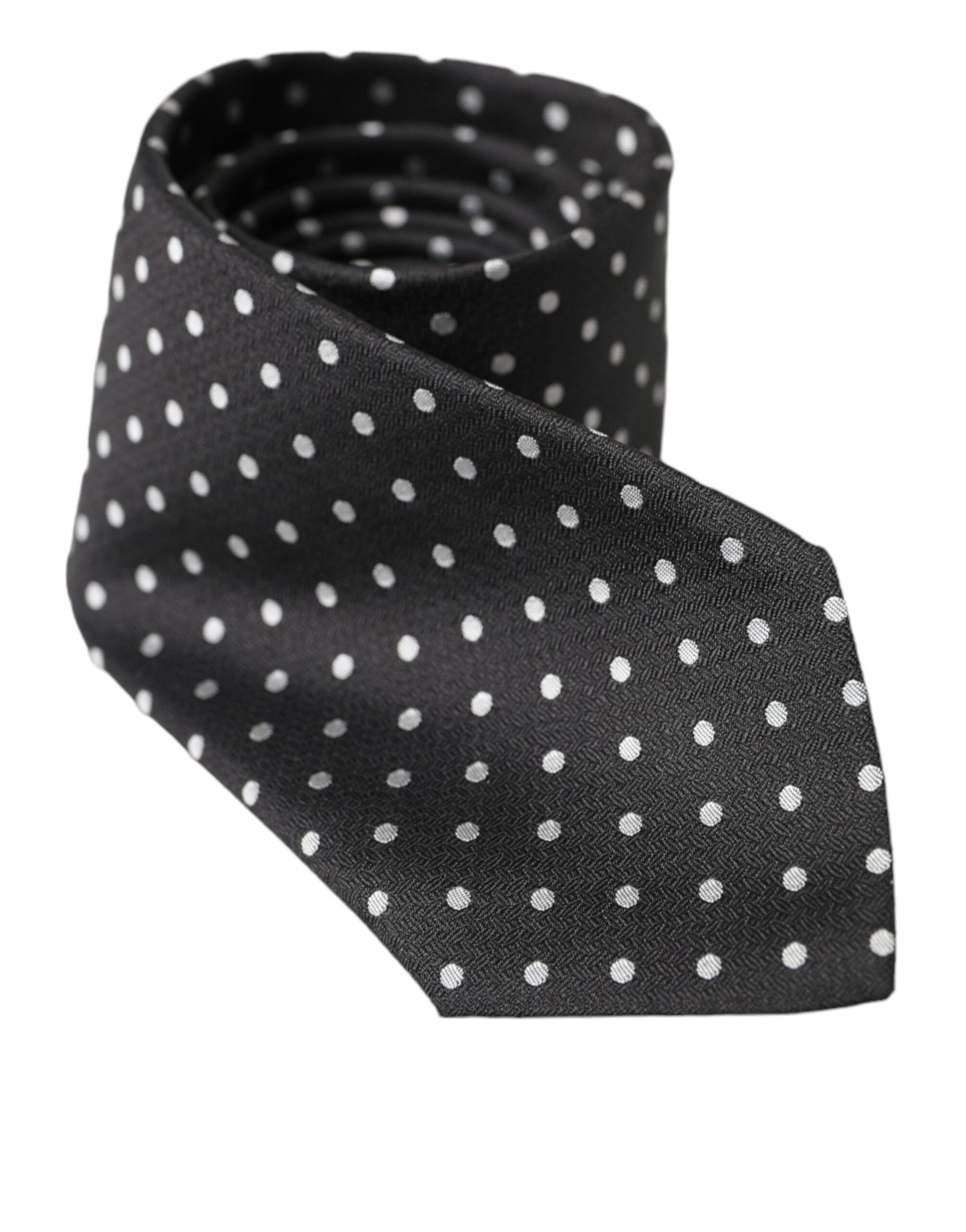 Маска для обличчя Dolce &amp; Gabbana Black White Polka Dots 100% Silk Neckie Face Mask