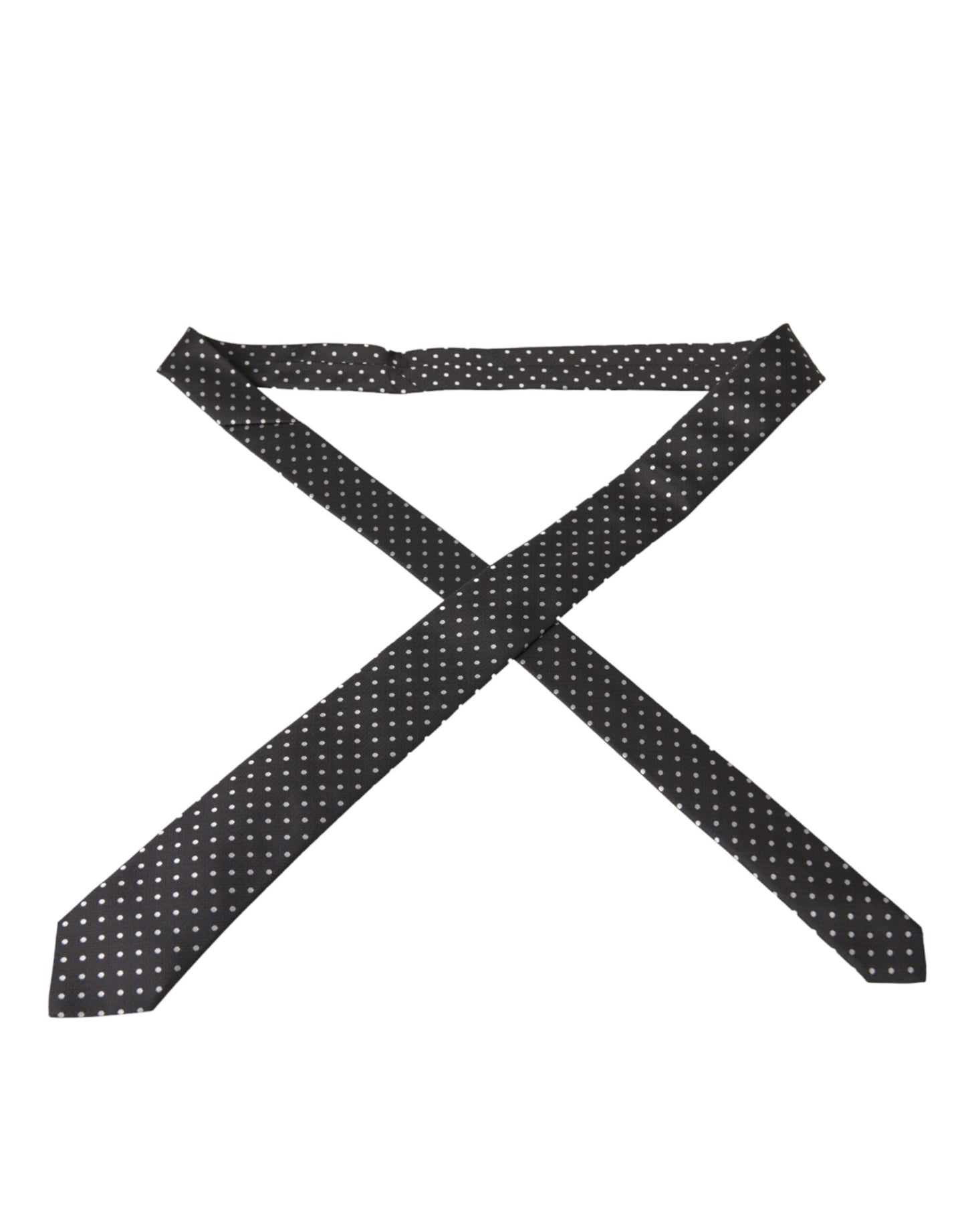 Маска для обличчя Dolce &amp; Gabbana Black White Polka Dots 100% Silk Neckie Face Mask
