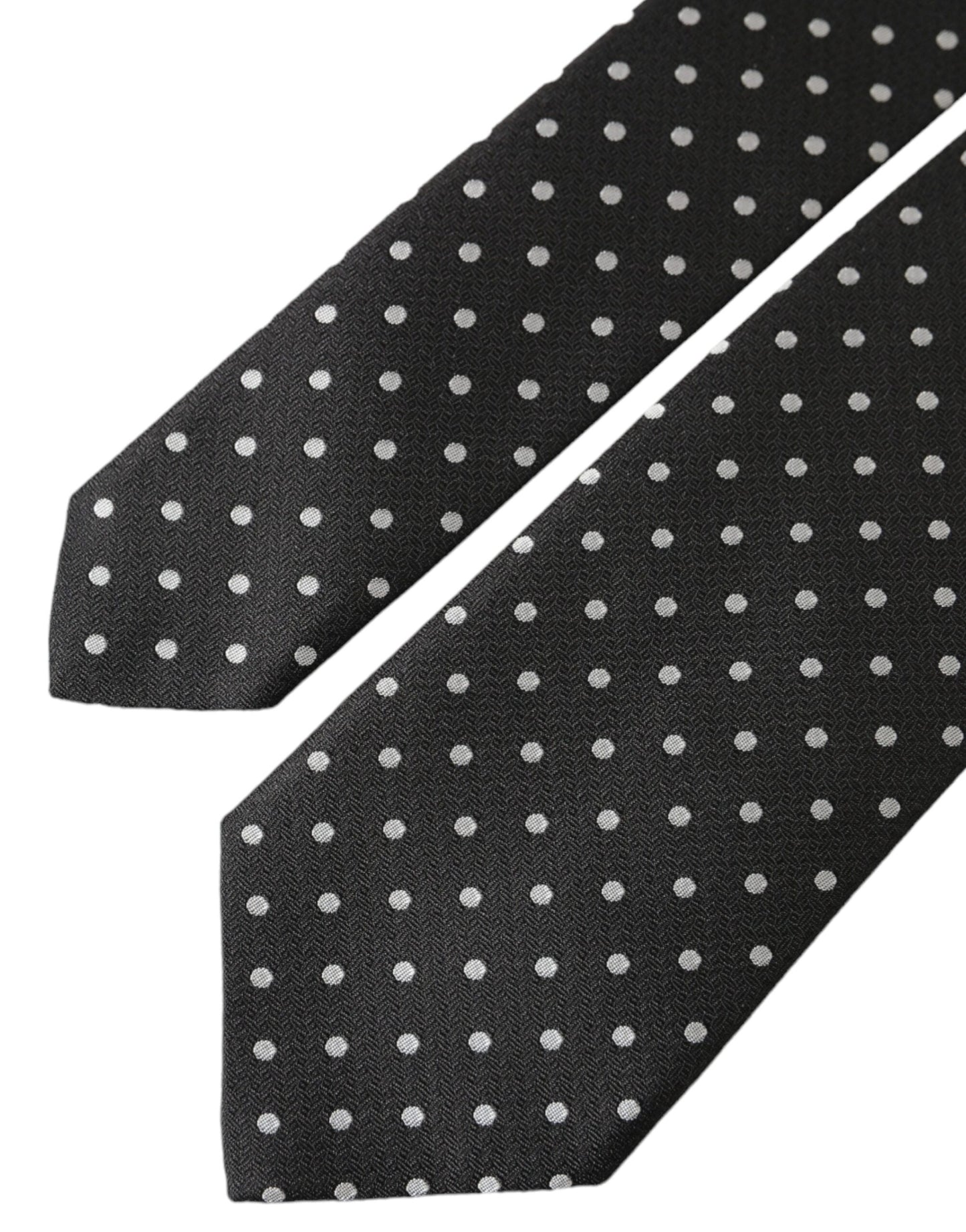 Маска для обличчя Dolce &amp; Gabbana Black White Polka Dots 100% Silk Neckie Face Mask