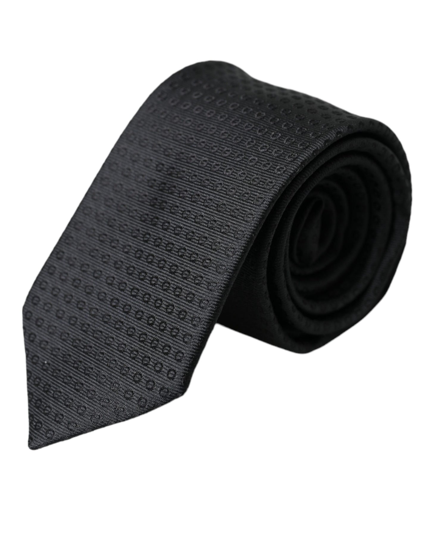 Бавовняна регульована чоловіча краватка Dolce &amp; Gabbana Black STAFF з малюнком