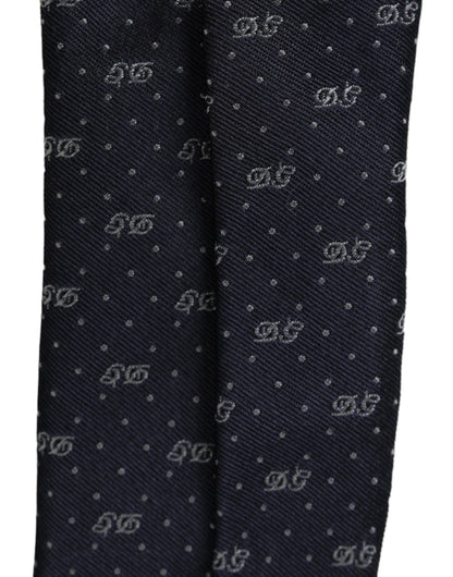 Dolce &amp; Gabbana Blue DG Logo 100% шовкова регульована краватка