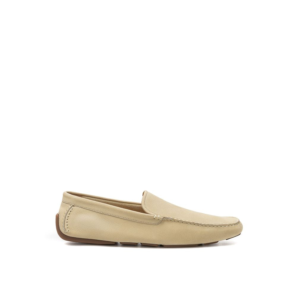 Бежеві шкіряні мокасини Bally