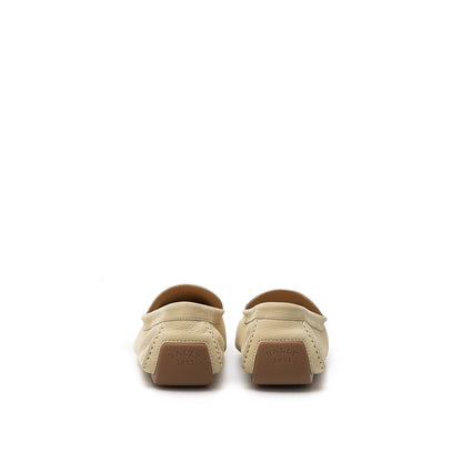 Бежеві шкіряні мокасини Bally