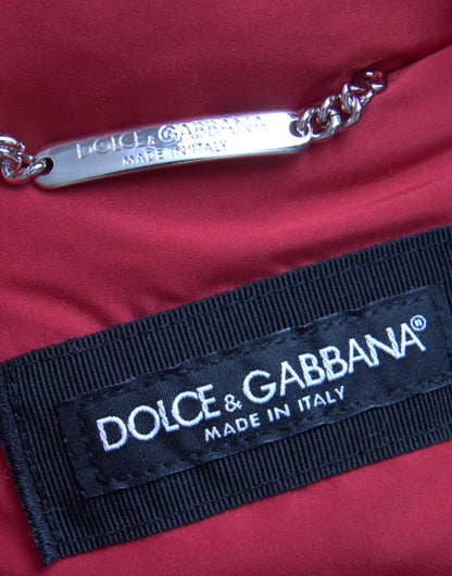 Багатоколірна стьобана куртка-пуховик Dolce &amp; Gabbana з капюшоном
