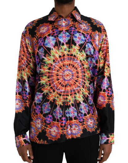 Чоловіча повсякденна сорочка Dolce &amp; Gabbana Multicolor Luminarie Silk