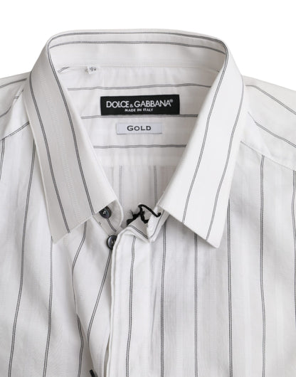 ЗОЛОТА сорочка в чорно-білу смужку Dolce &amp; Gabbana