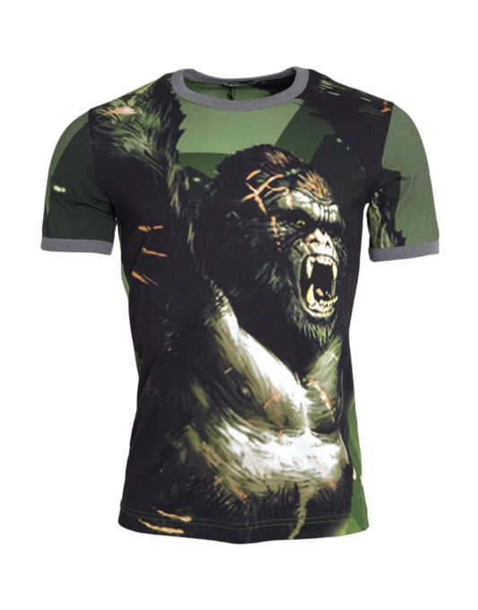 Бавовняна футболка Dolce &amp; Gabbana Green Gorilla з короткими рукавами