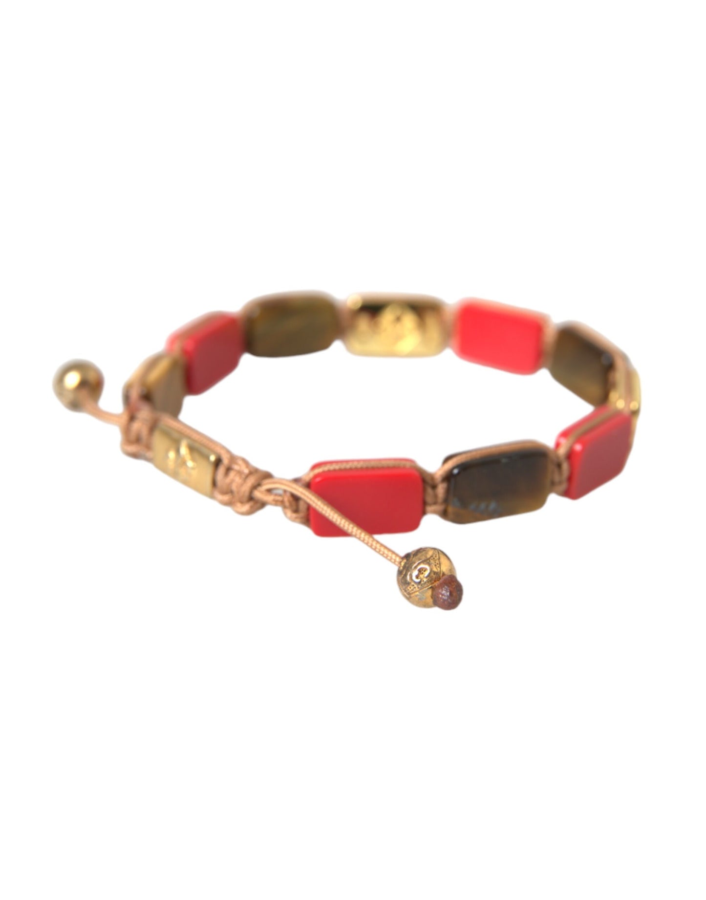 Срібний чоловічий браслет Nialaya CZ Tiger Eye Red Coral 925