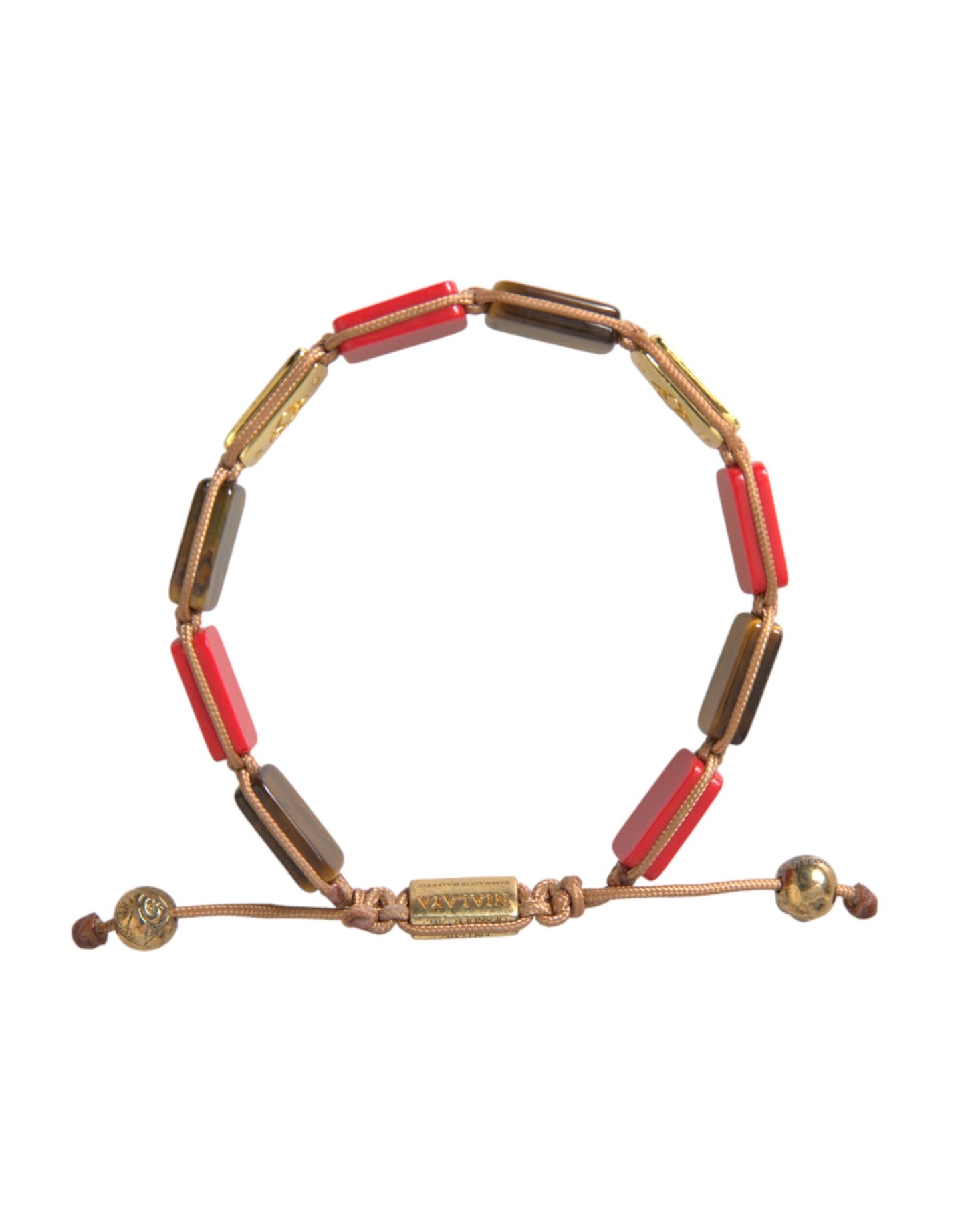 Срібний чоловічий браслет Nialaya CZ Tiger Eye Red Coral 925