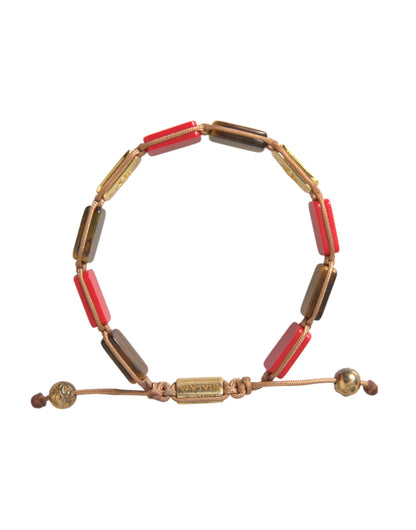 Срібний чоловічий браслет Nialaya CZ Tiger Eye Red Coral 925
