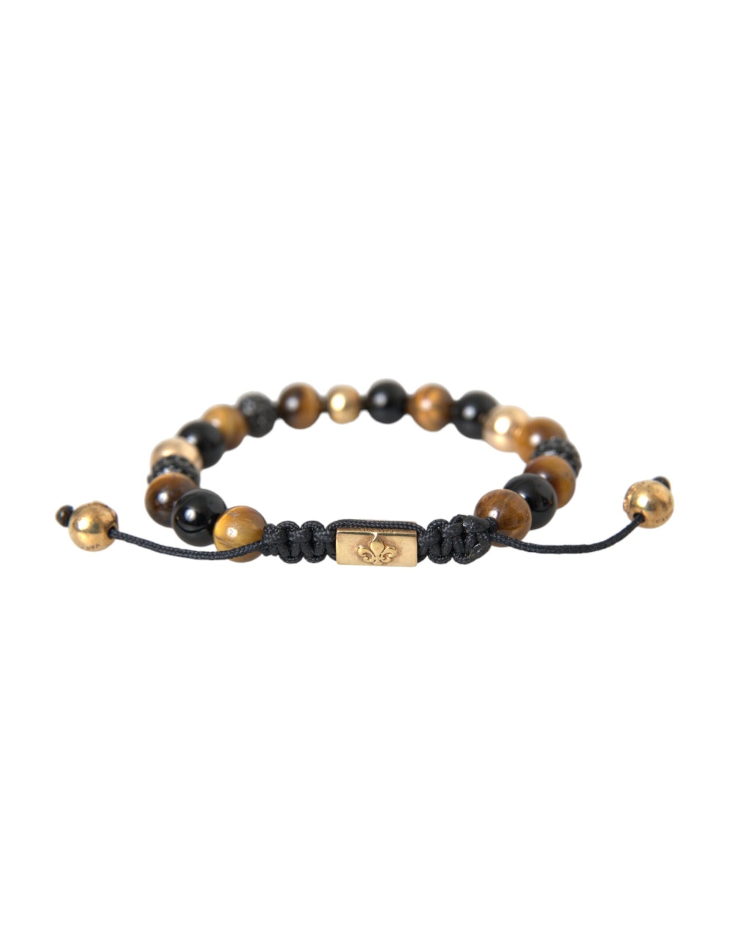 Чоловічий браслет Nialaya CZ Ball Tiger Eye Stone з мідного бісеру