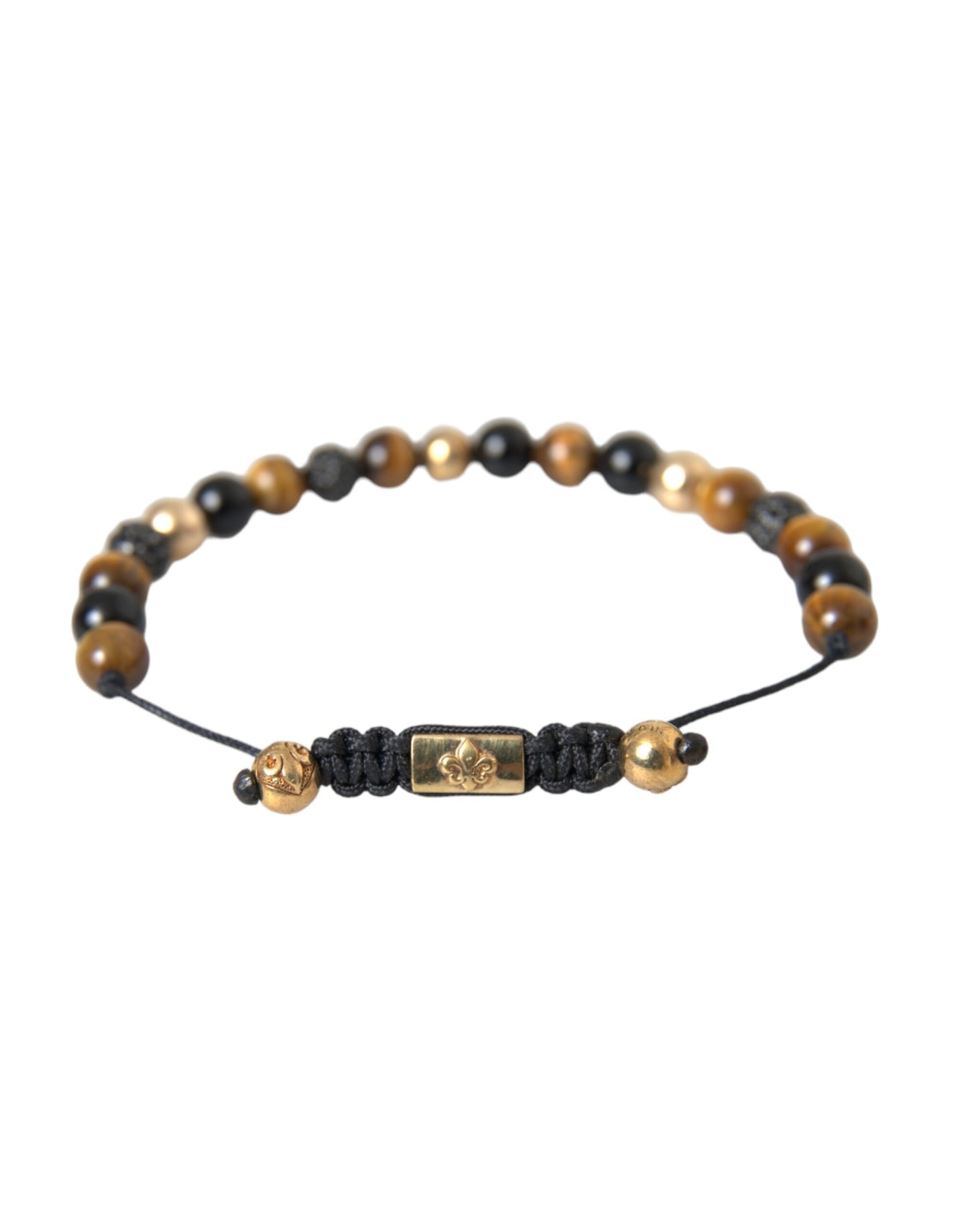 Чоловічий браслет Nialaya CZ Ball Tiger Eye Stone з мідного бісеру