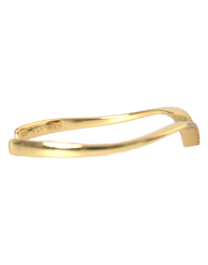 Браслет Nialaya Arched Wing Cuff Skyfall Gold CZ 925