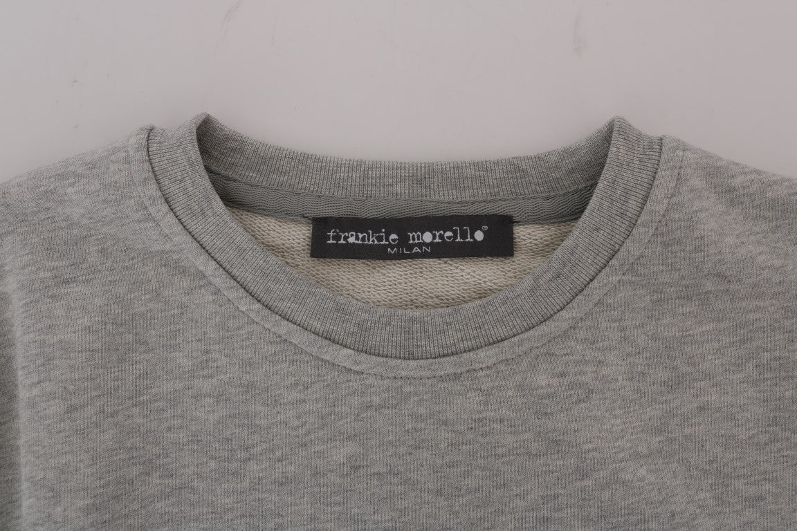 Бавовняний светр з круглим вирізом Frankie Morello Chic Morellozaurs