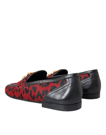 Офіційне чоловіче взуття Dolce &amp; Gabbana Red Black Leopard DG