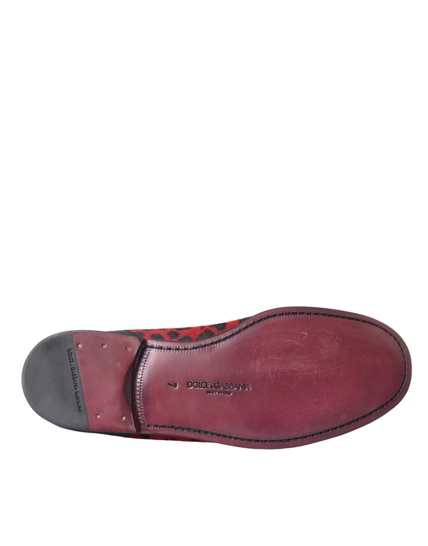 Офіційне чоловіче взуття Dolce &amp; Gabbana Red Black Leopard DG