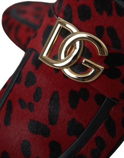 Офіційне чоловіче взуття Dolce &amp; Gabbana Red Black Leopard DG