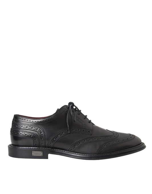 Чоловічі чорні шкіряні оксфордські туфлі Dolce &amp; Gabbana Wingtip