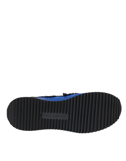 Шкіряні кросівки Dolce &amp; Gabbana Blue Black з телячого волосся