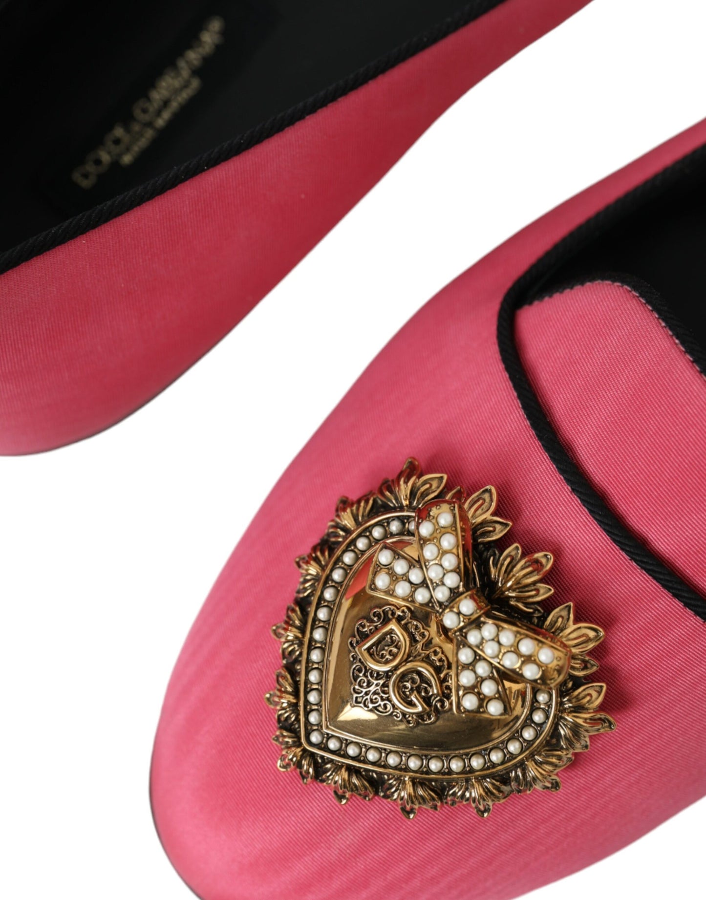 Dolce &amp; Gabbana Рожеві оксамитові лофери на підошві