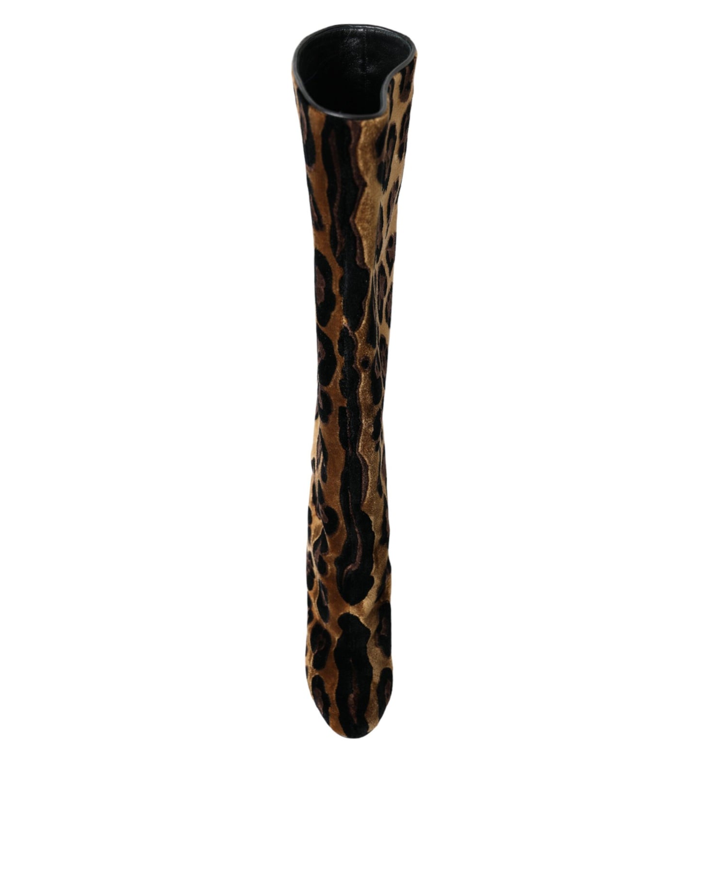 Взуття Dolce &amp; Gabbana Brown Giraffe Velvet Leather Boots