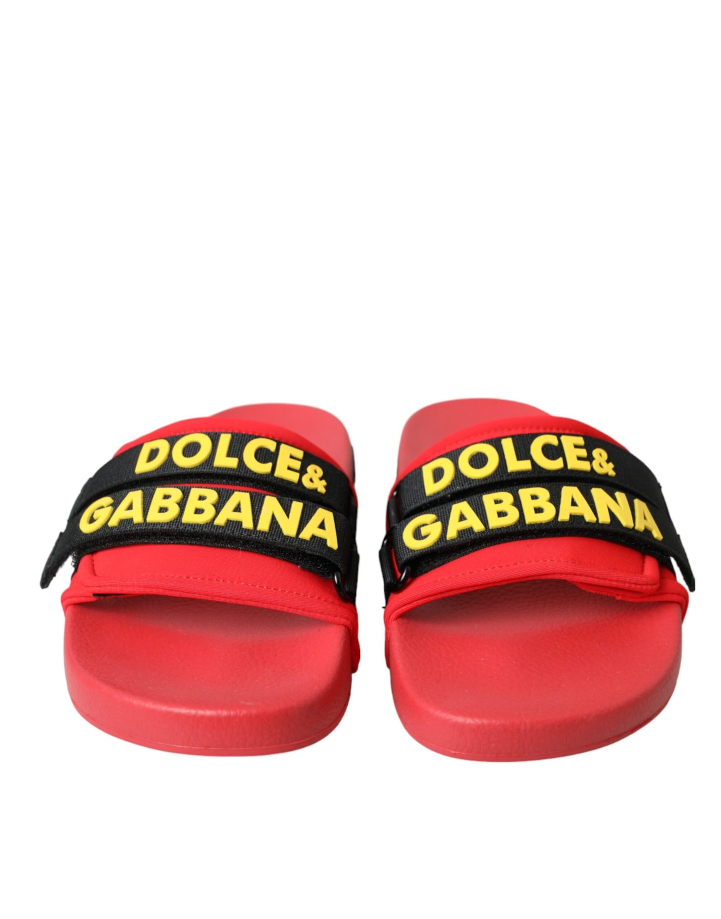 Dolce &amp; Gabbana червоний чорний логотип Пляжний одяг Босоніжки на плоскій підошві Туфлі