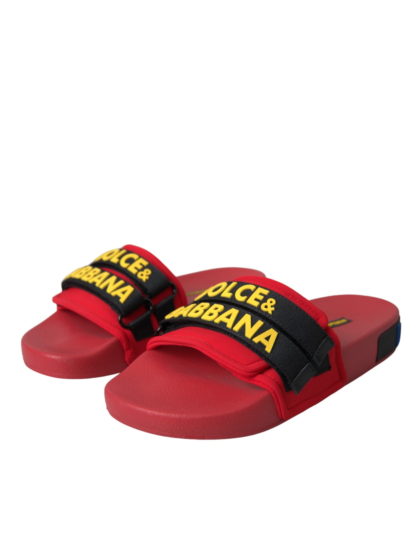 Dolce &amp; Gabbana червоний чорний логотип Пляжний одяг Босоніжки на плоскій підошві Туфлі