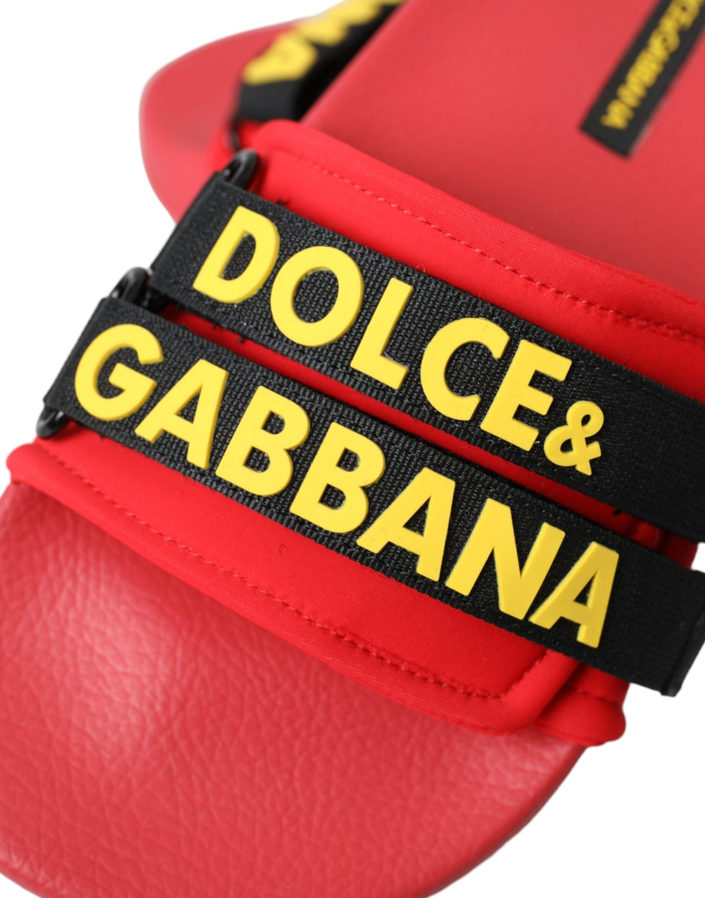 Dolce &amp; Gabbana червоний чорний логотип Пляжний одяг Босоніжки на плоскій підошві Туфлі
