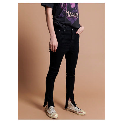 Жіночі вузькі джинси One Teaspoon Black Cotton