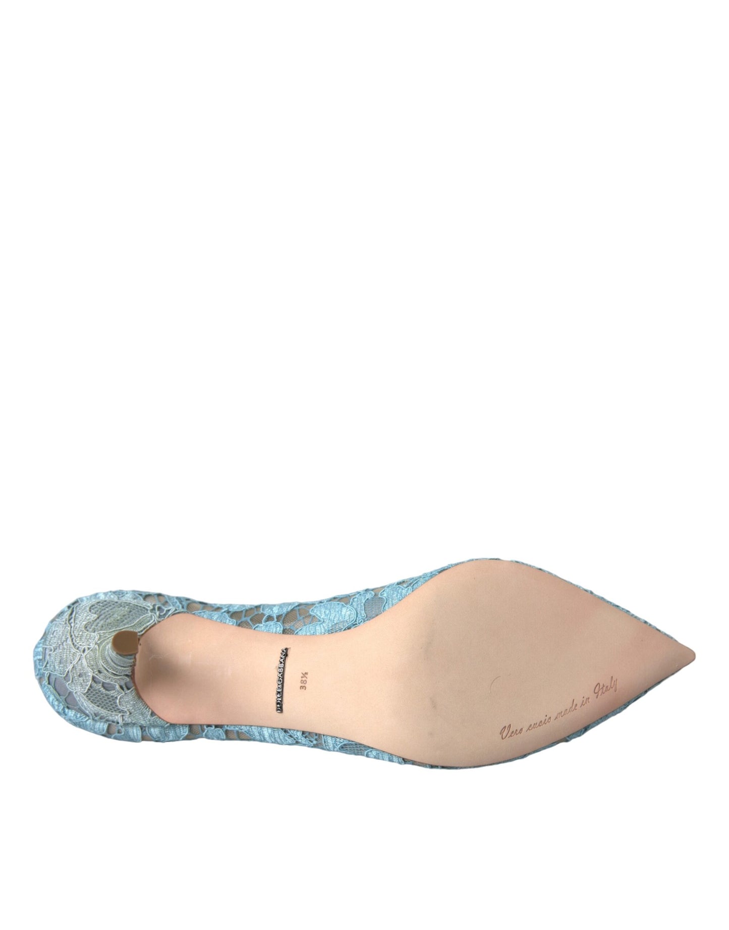 Туфлі-човники Dolce &amp; Gabbana Blue Taormina Lace Crystal Heel