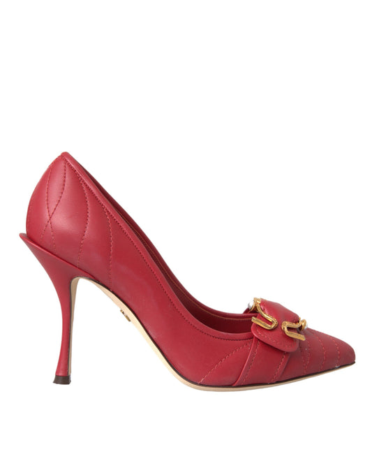 Шкіряні туфлі на підборах Dolce &amp; Gabbana Red Devotion