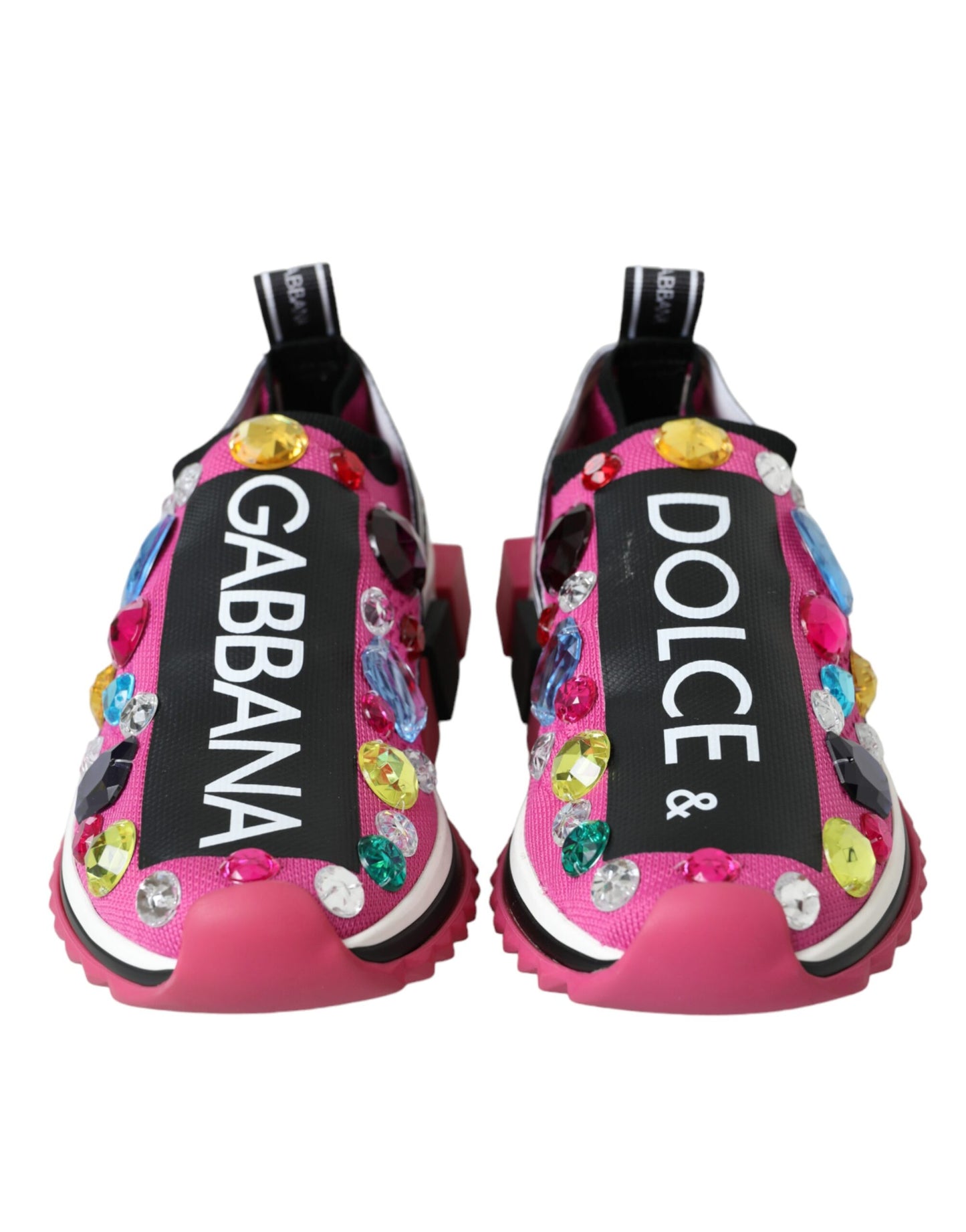 Кросівки Dolce &amp; Gabbana Pink Sorrento Crystals Sneakers