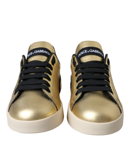 Жіноче взуття Dolce &amp; Gabbana Gold Portofino з телячої шкіри