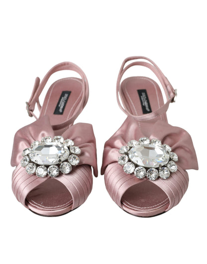 Босоніжки Dolce &amp; Gabbana Pink Keira Crystal Heels